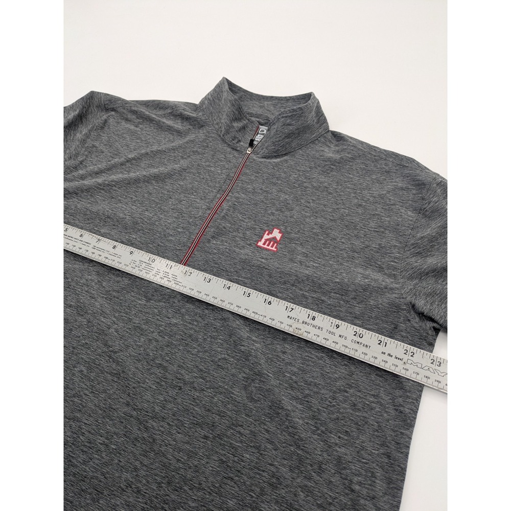 Straight‎ Down Golf Pullover Crusher 1/4 Zip Jacket Men's Large Gray Preppy